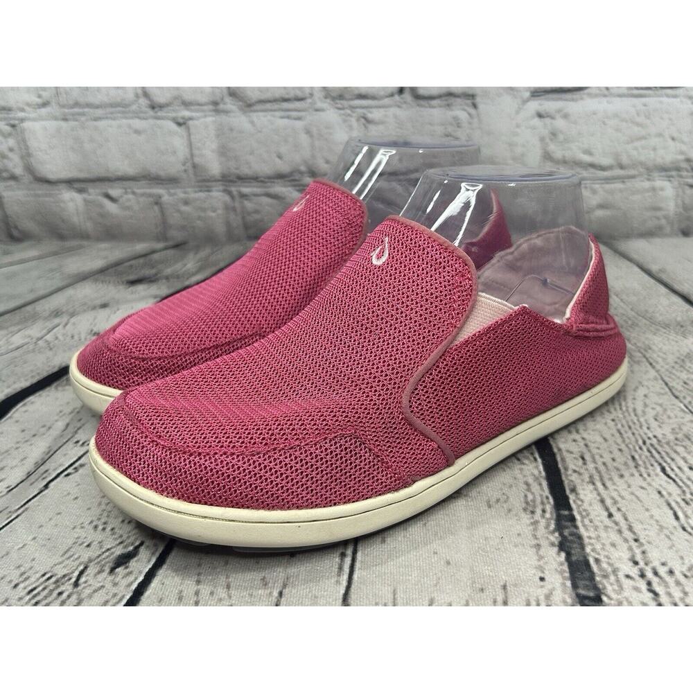 Olukai Nohea Mesh Girls Pink Slip On Shoes Casual Beach Summer Youth K 4
